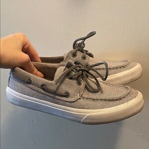 Sperry Gray Boat Shoes